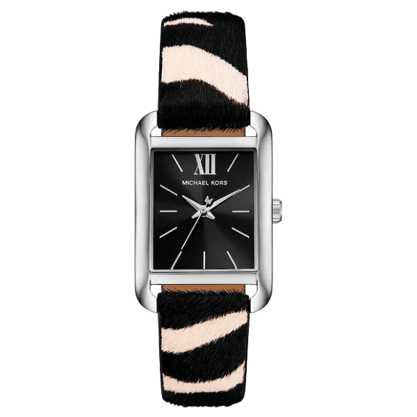 Michael Kors Monroe Silver-Tone and Zebra Print Calf Hair Women's Watch - MKO1147