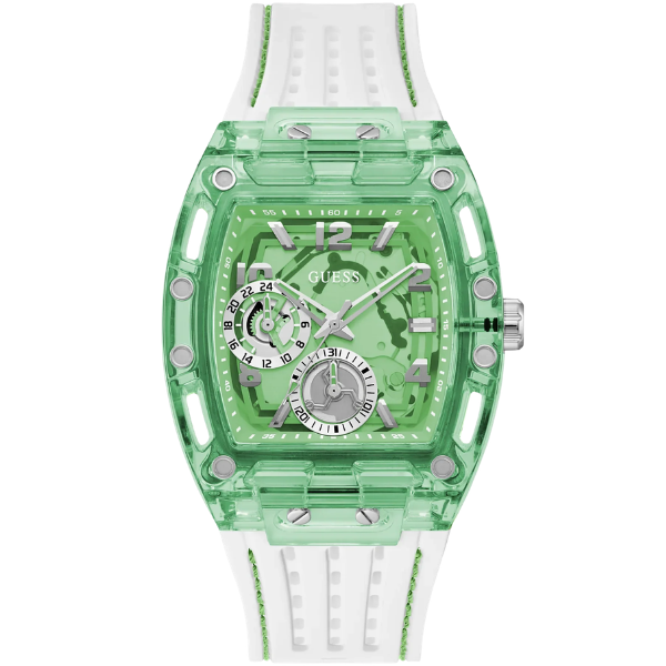 Guess Phoenix Green Rectangle Dial Quartz Analog Men Watch - GW0499G10