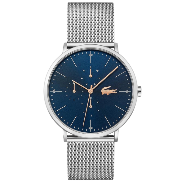 Lacoste 39mm Silver Stainless Steel Mesh Men's Watch - 2011024