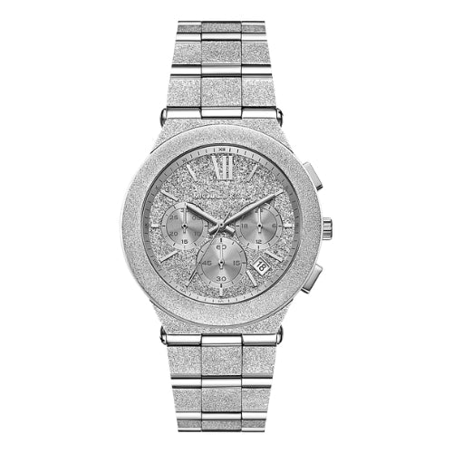 Oversized Billie Frosted Silver-Tone Watch - MK7558