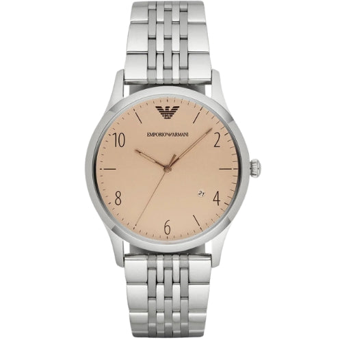 Emporio Armani Classic Cream Dial Stainless Steel Men's Watch AR1881