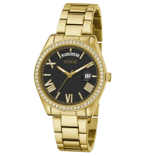 Guess Luna Gold Tone Black Dial Women's Watch GW0307L2