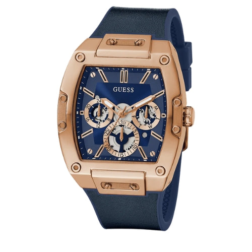 Guess Phoenix Brown Case Silicone Strap Men's Watch GW0202G4