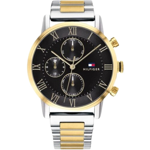 Tommy Hilfiger Chronograph Two-Tone Black Dial Men's Watch 1791539