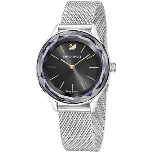 Swarovski Octea Nova Stainless Steel Milanese Strap Quartz Black Dial Women's Watch 5430420