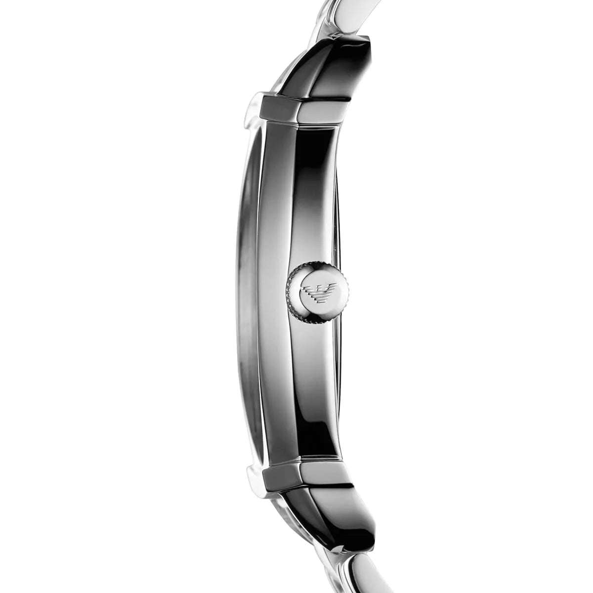 Emporio Armani Carmelo AR0339 side profile of case and crown