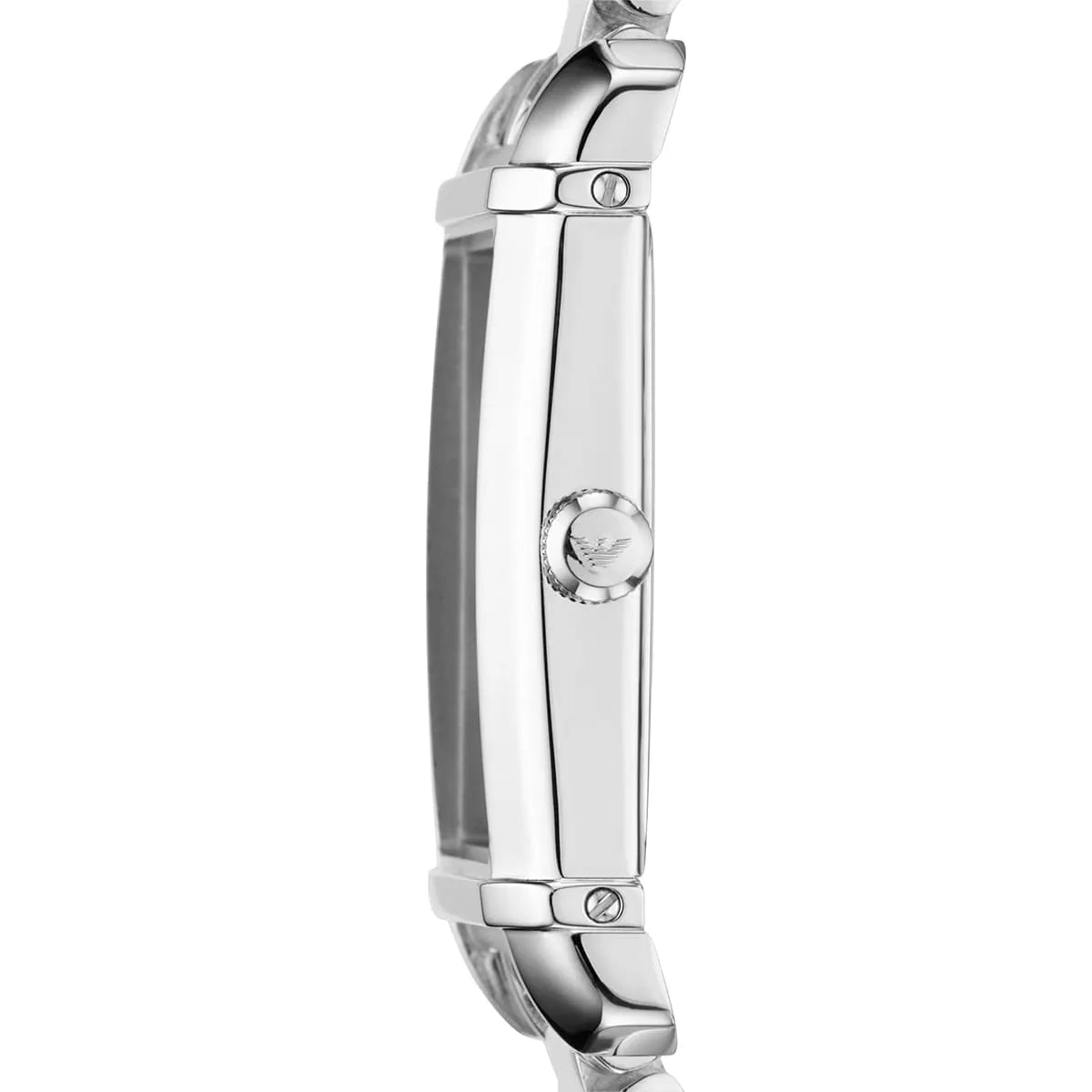 Marco medium watch shown in profile displaying case thickness and bracelet design