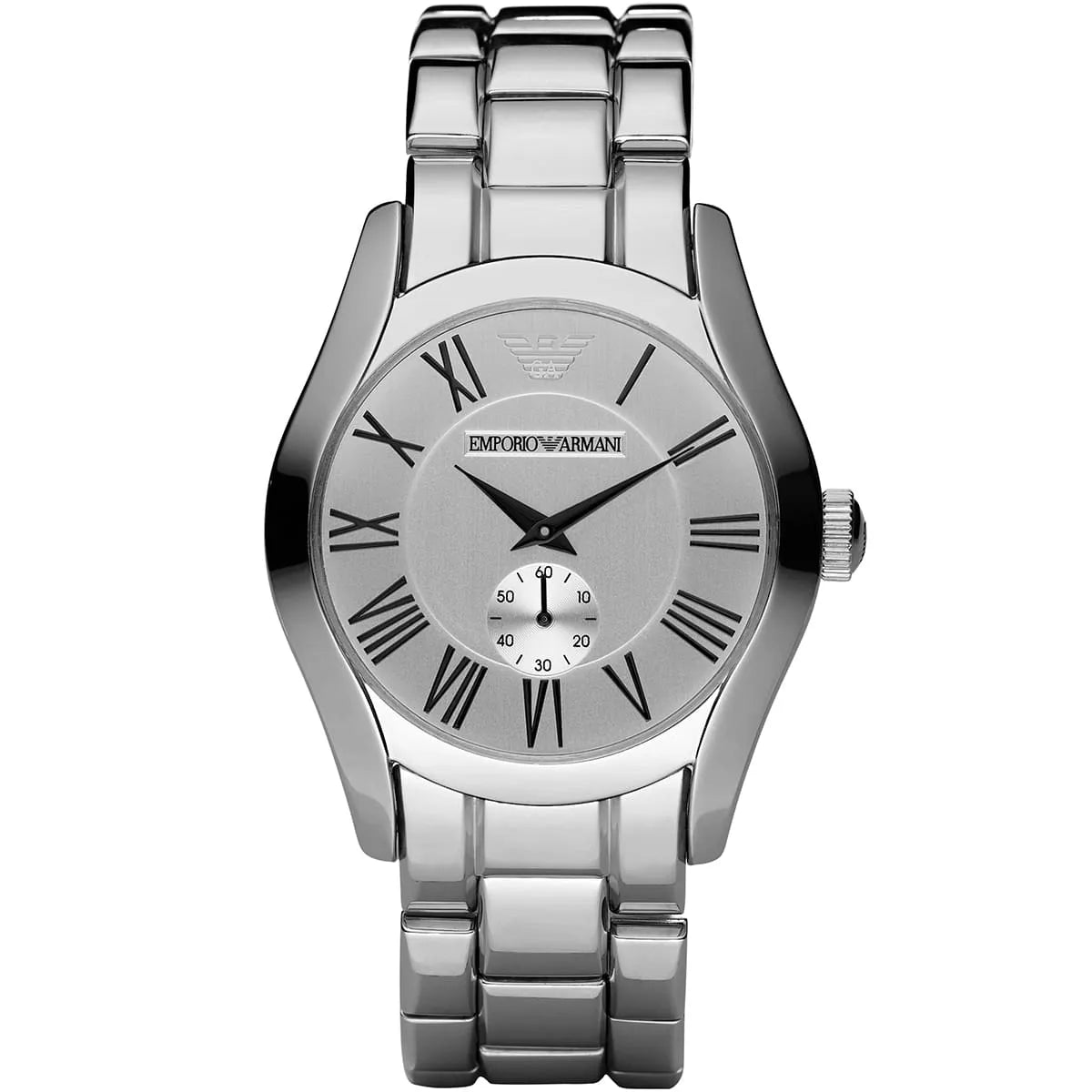 Emporio Armani Classic Quartz Silver Dial Silver Steel Men's Watch - AR0647