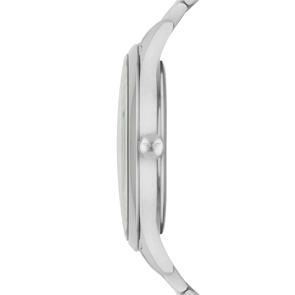Emporio Armani Lambda watch side view of case profile and lugs