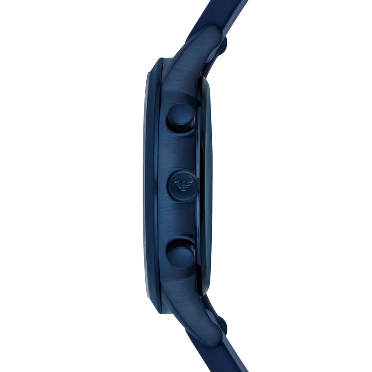 Emporio Armani Renato Chronograph Silver Dial Blue Silicone Strap Watch AR11026