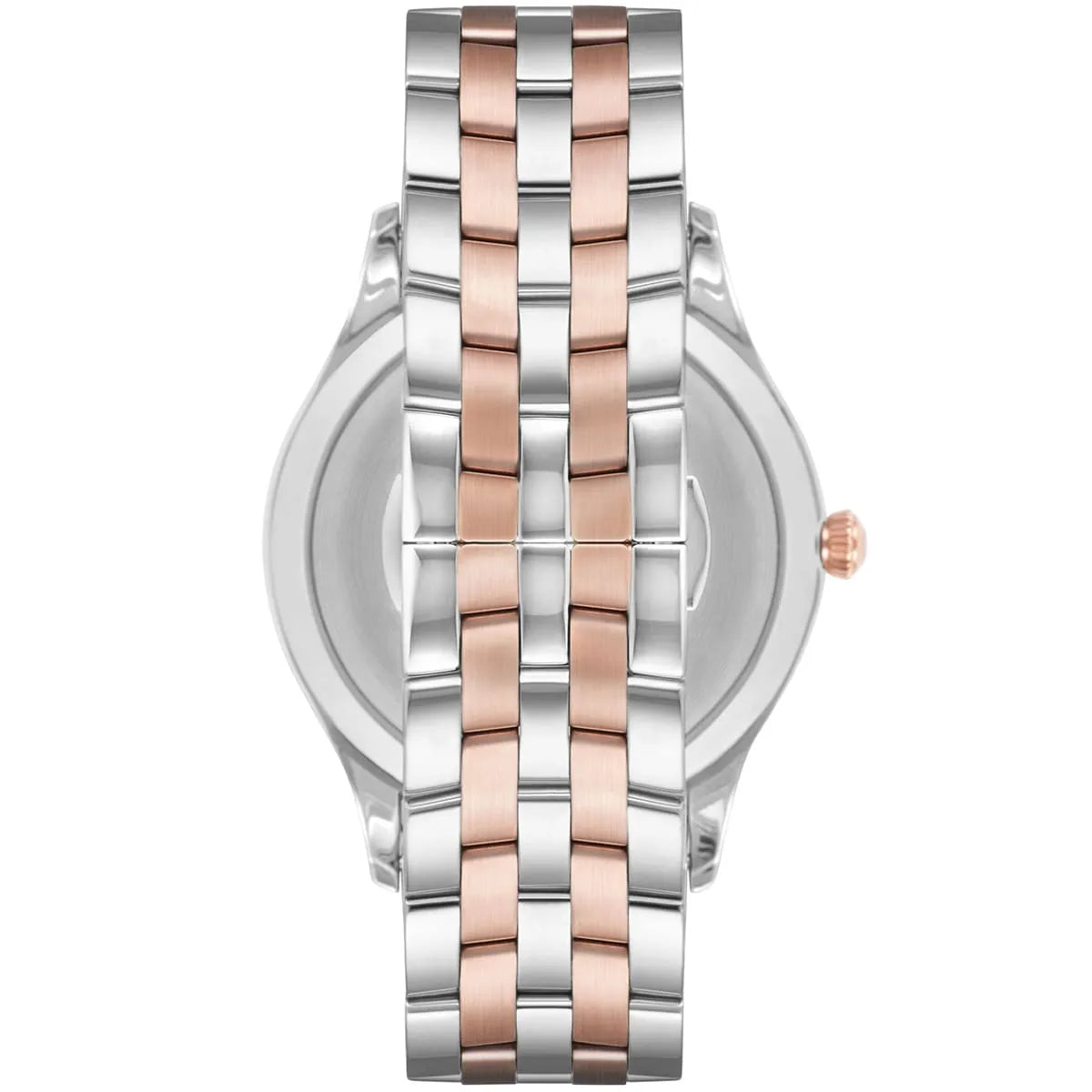 Emporio Armani Men's Quartz Two Tone Stainless Steel Silver Dial 43mm Watch AR11044