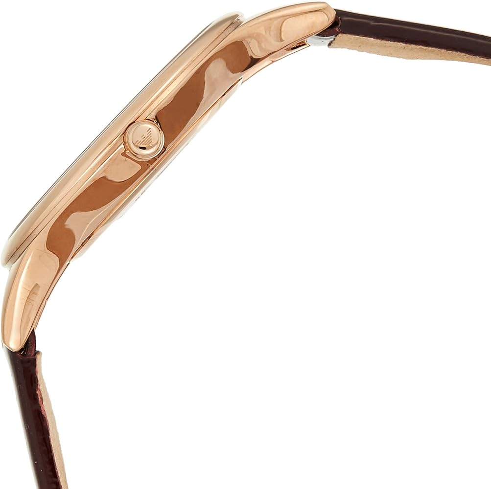 Emporio Armani AR11057 side view showing case profile and strap curvature