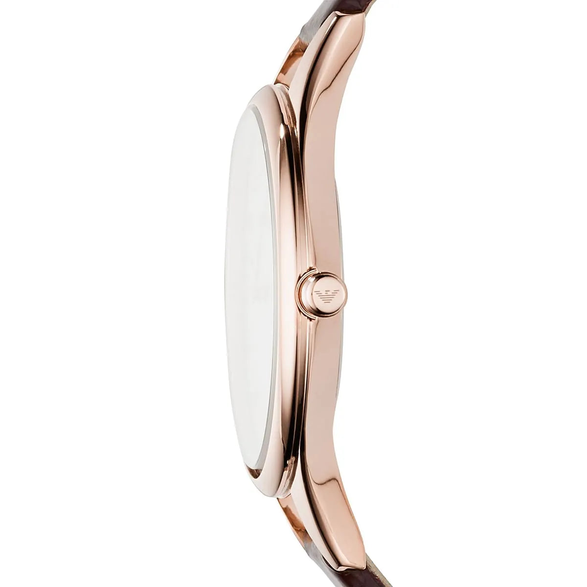 Emporio Armani AR11057 side profile showing case thickness and strap attachment