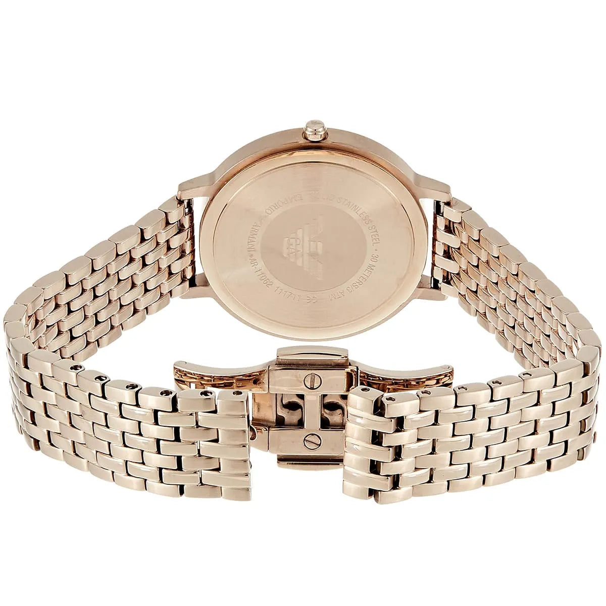 Emporio Armani Dress Quartz Gold Dial Gold Steel Strap Watch AR11062