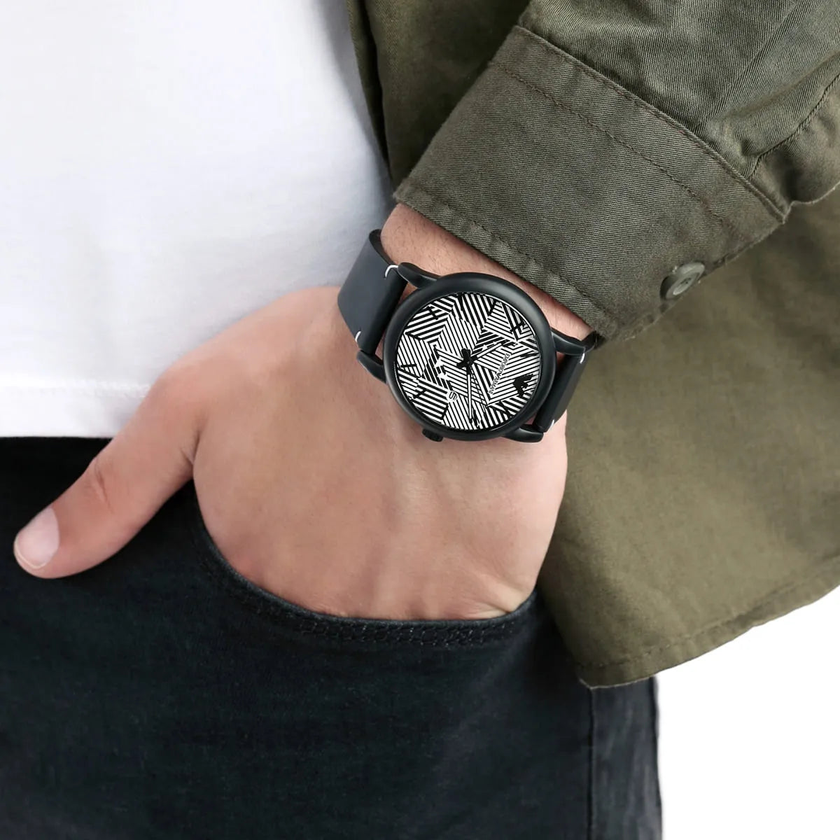 Emporio Armani Luigi Slim Black Men's Watch - AR11136