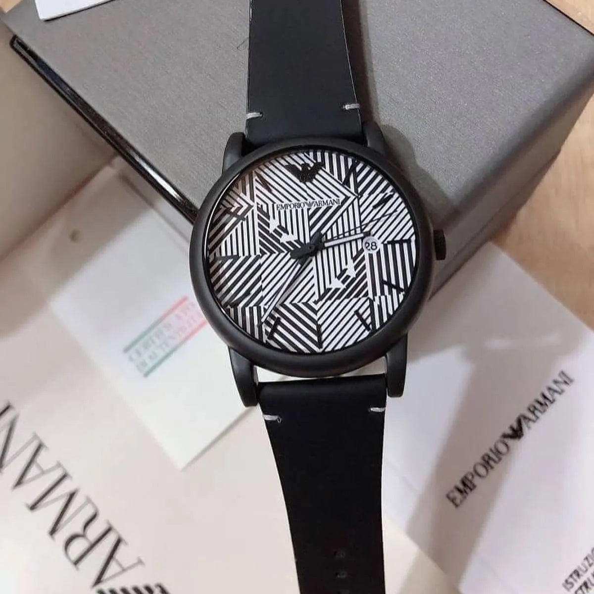 Emporio Armani Luigi Slim Black Men's Watch - AR11136