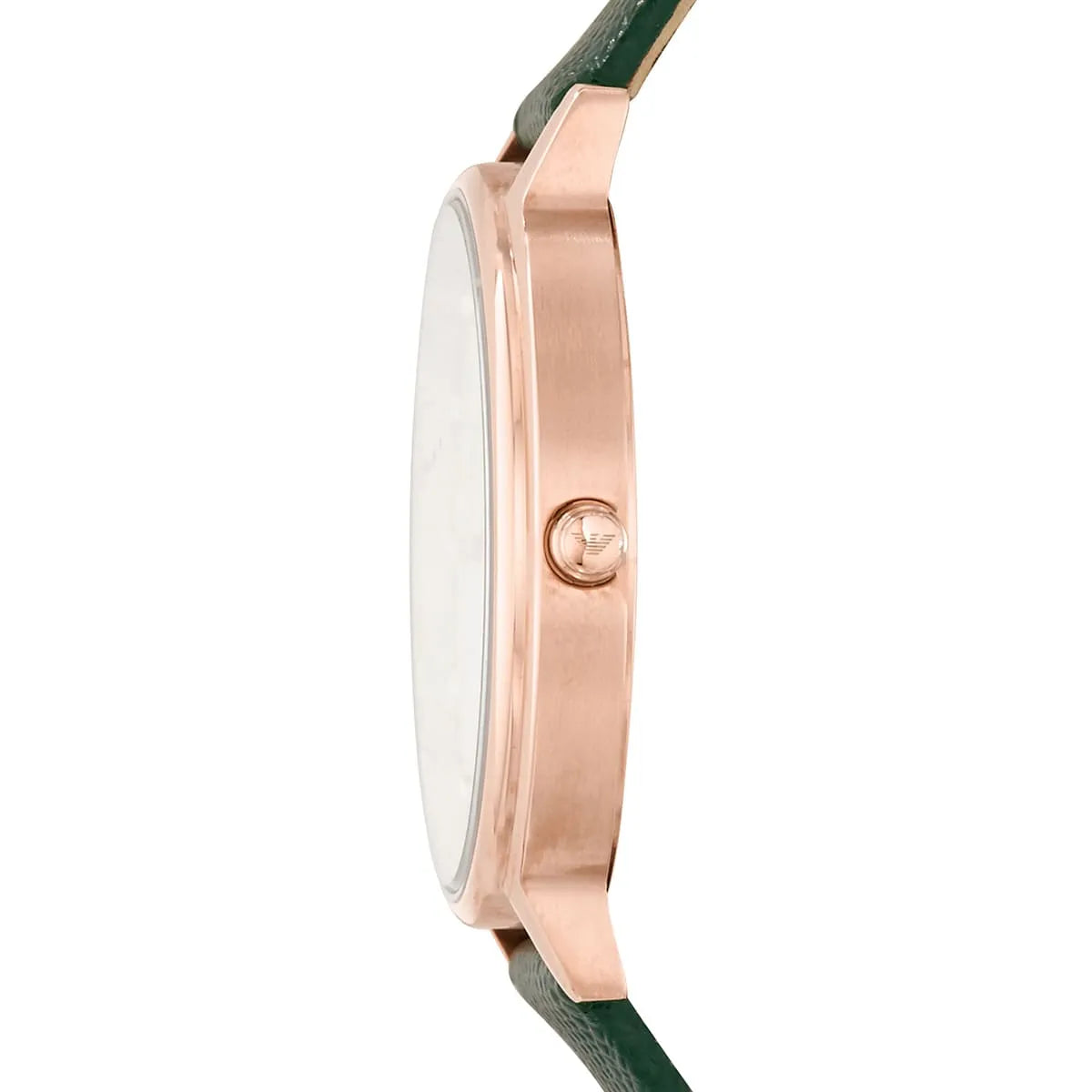 Emporio Armani Kappa Green Leather White MOP Ladies Watch AR11150