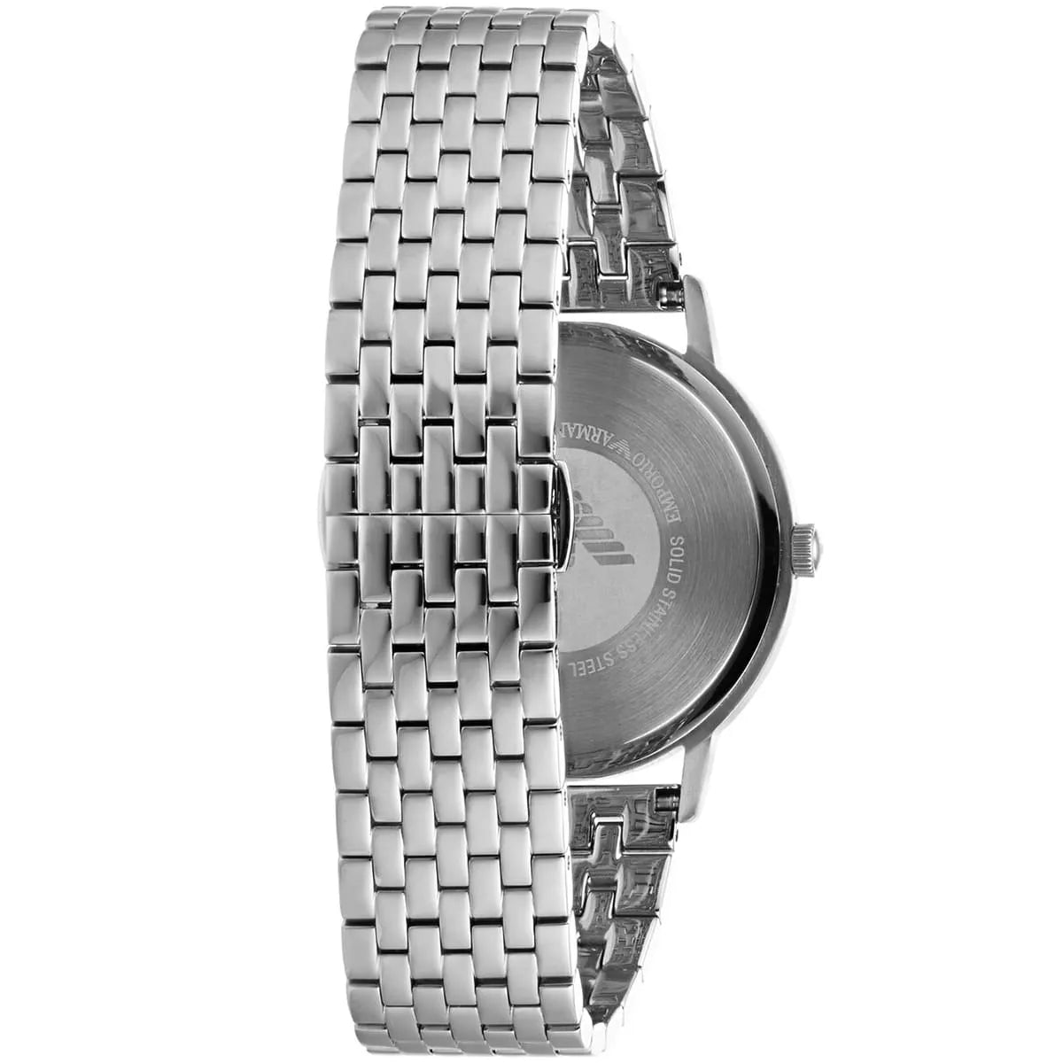 Emporio Armani Kappa Men's Black Dial Silver Bracelet Watch AR11152