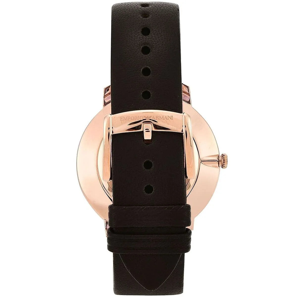 Emporio Armani Quartz Brown Leather Strap Silver Dial 42mm Men's Watch AR11163