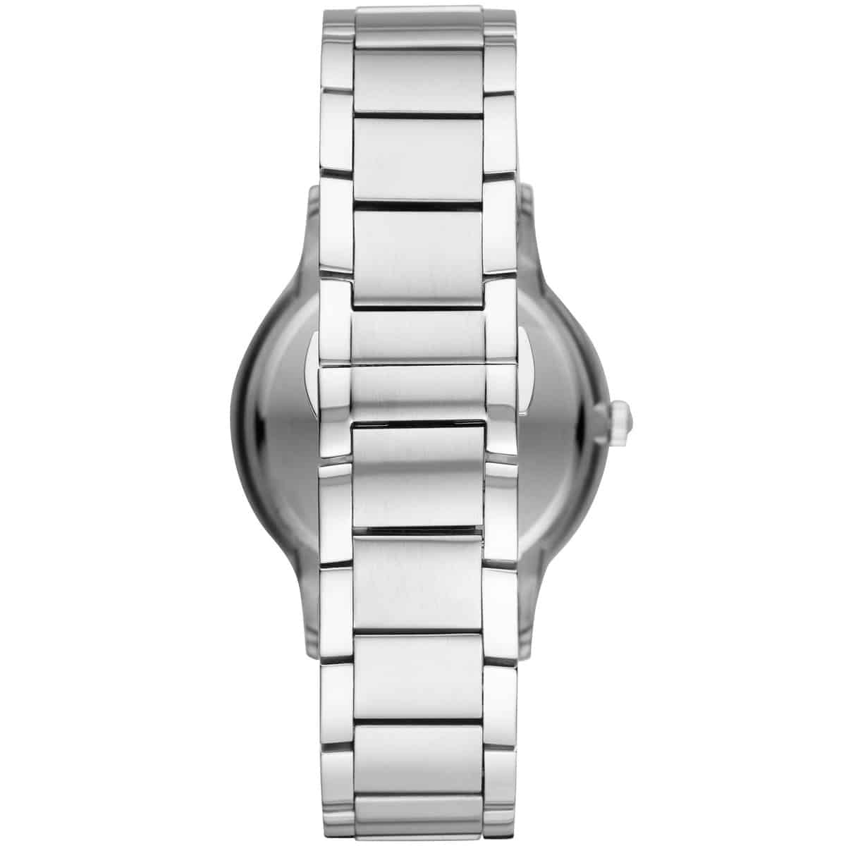Emporio Armani Renato AR11181 stainless steel three-link bracelet viewed from behind