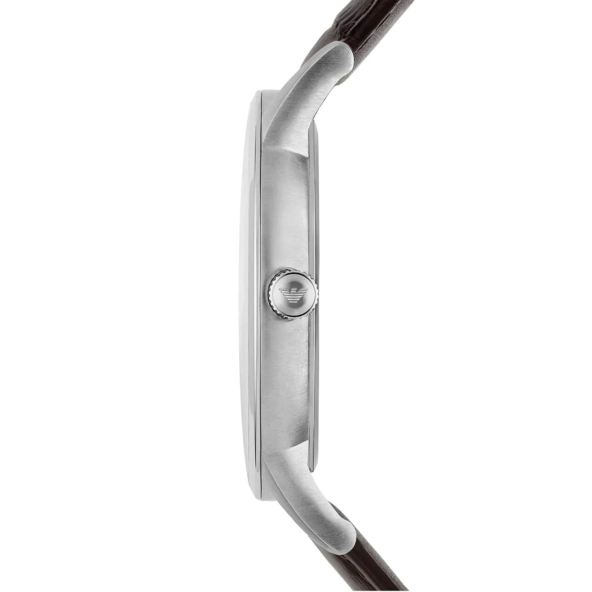 Emporio Armani Renato watch side profile showing case thickness