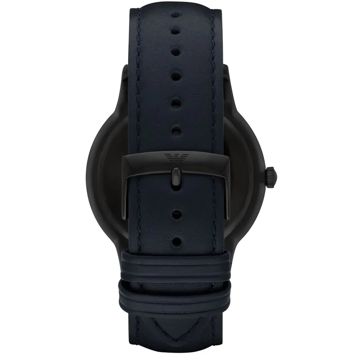 Emporio Armani Renato Quartz Blue Dial Blue Leather Strap Watch For Men AR11190