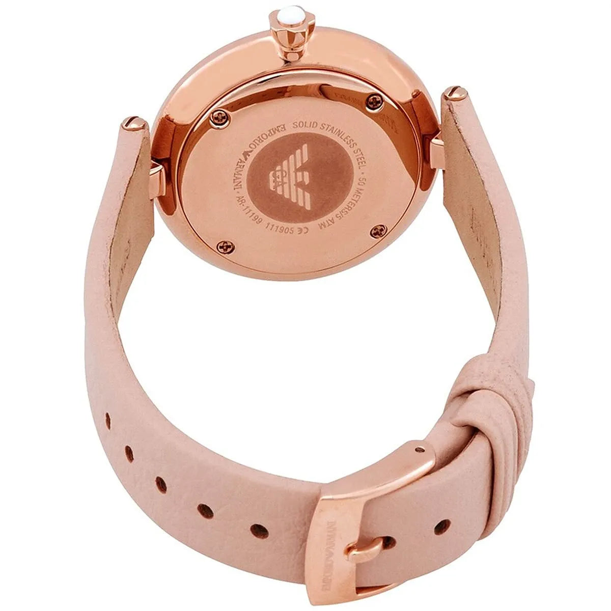 Emporio Armani Arianna Nude-Pink Leather Women's Watch AR11199
