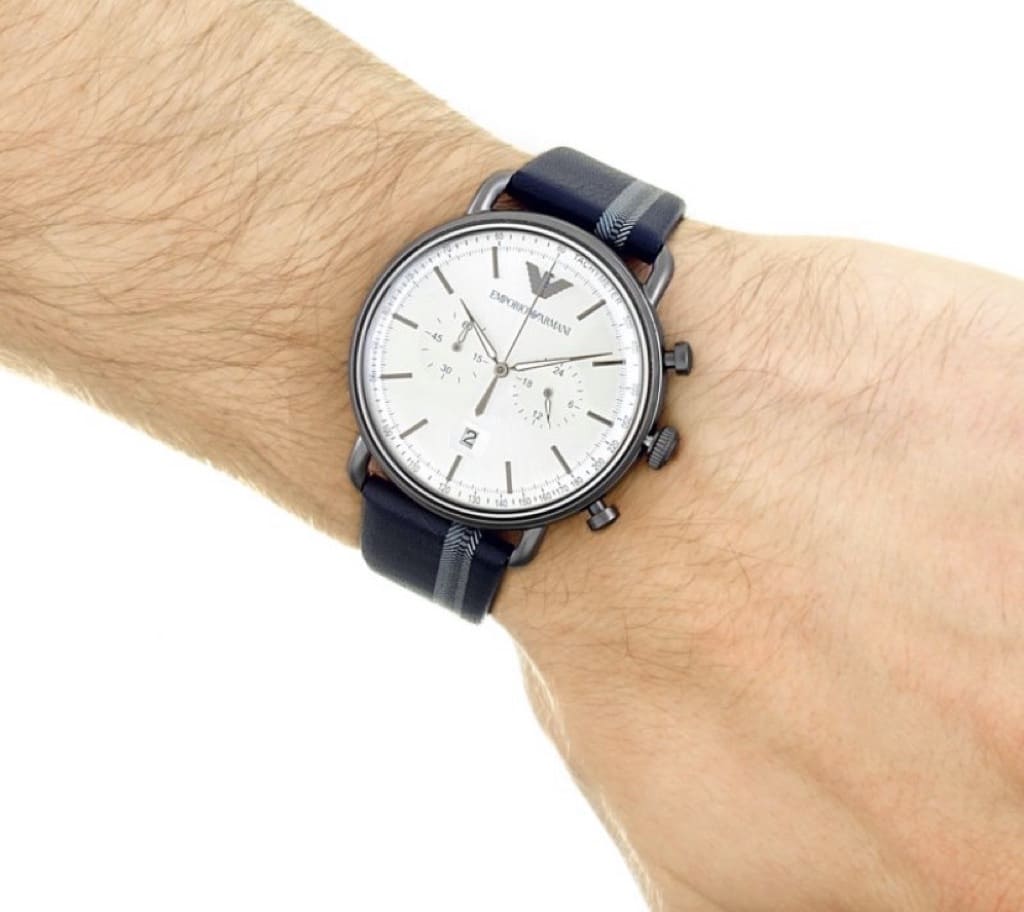 Emporio Armani Aviator Tachymeter Quartz Men's Watch - AR11202