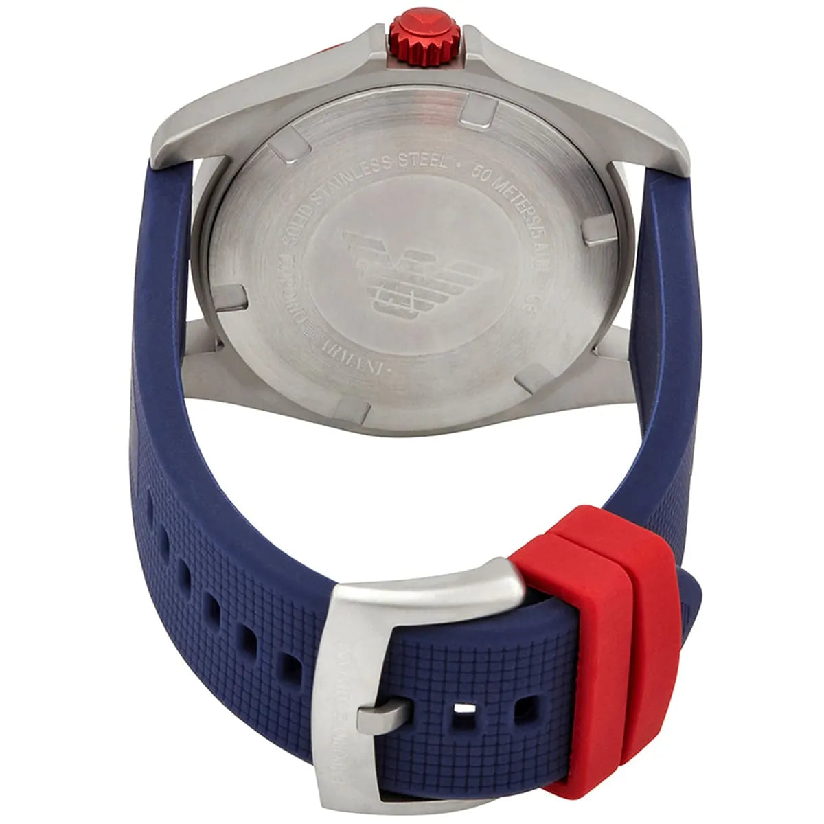 Emporio Armani Silicone Sigma Quartz Blue Dial Round Men Watch - AR11217