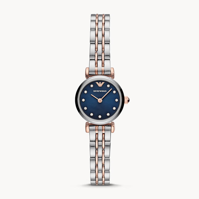 Emporio Armani Quartz Crystal Blue Dial Ladies Watch AR11222