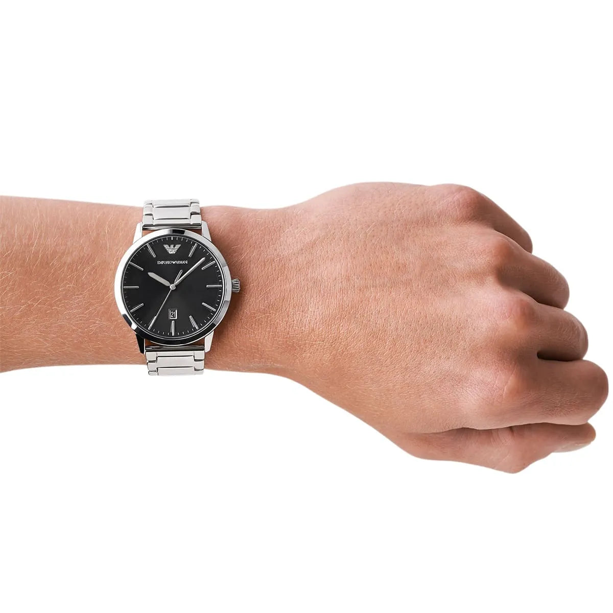 Emporio Armani Ruggero Black Dial Stainless Steel Men's Watch - AR11310