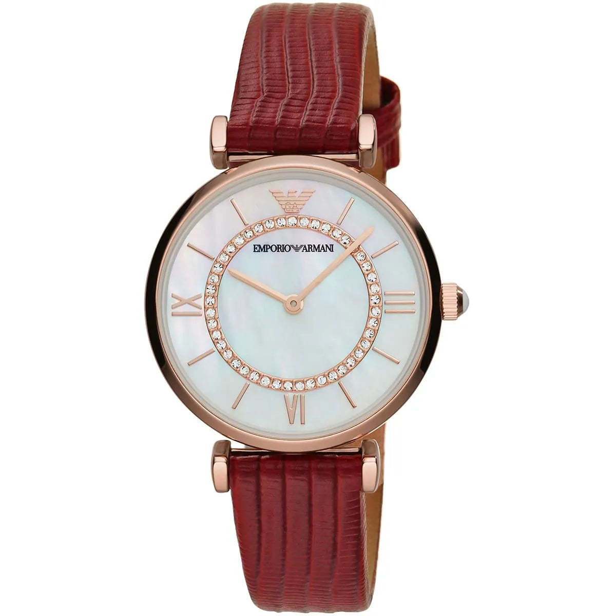 Emporio Armani Gianni T-Bar Quartz Leather Ladies Watch AR11322