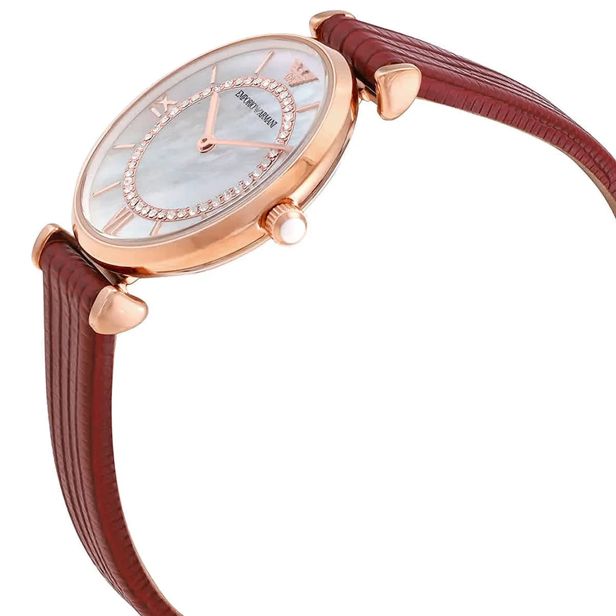 Emporio Armani Gianni T-Bar Quartz Leather Ladies Watch AR11322