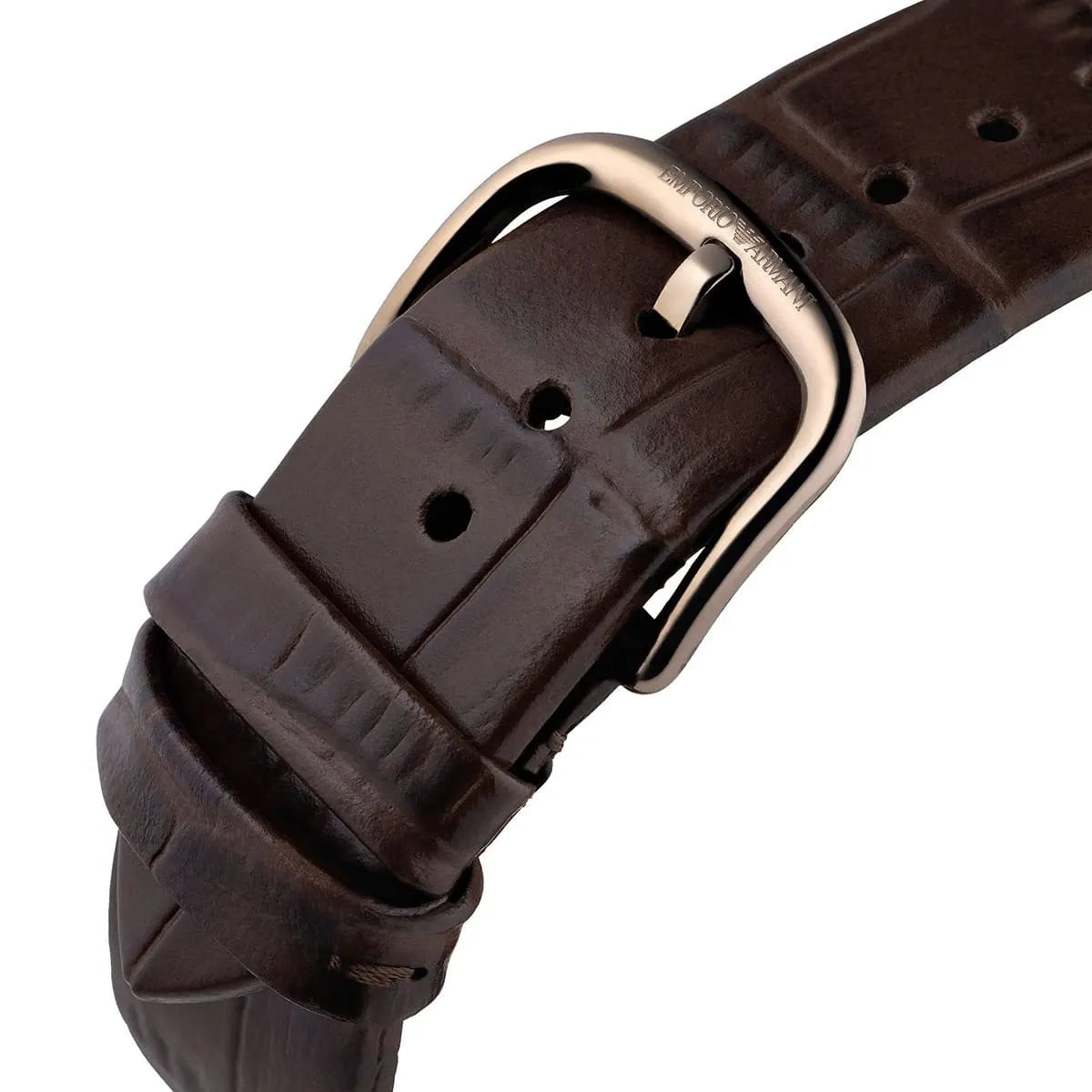 AR11334 case back showing Emporio Armani logo and watch specifications