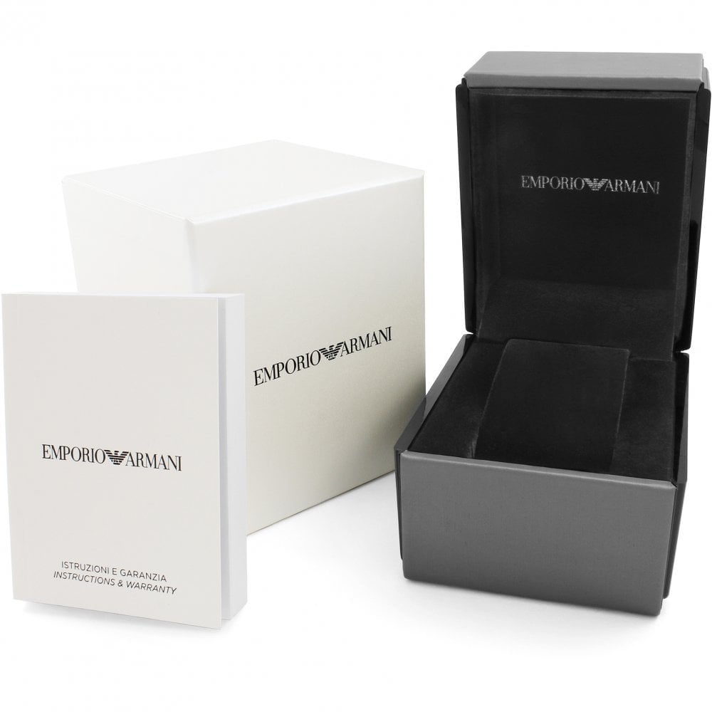 Emporio Armani AR11338 watch with presentation box and documentation booklet