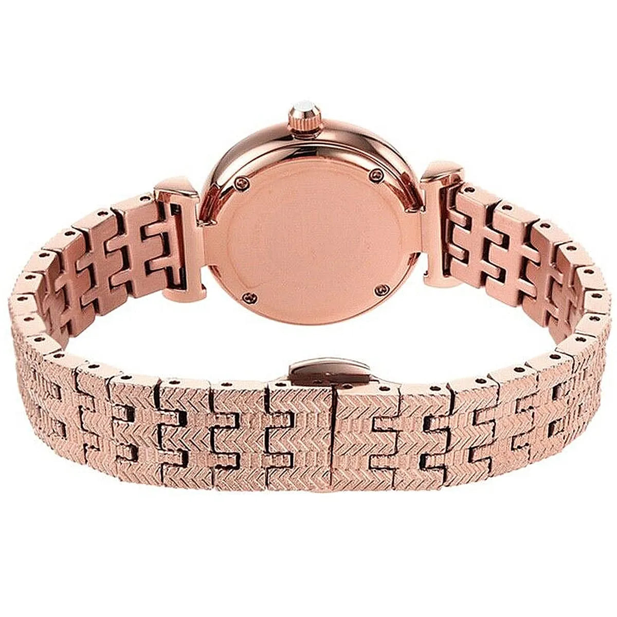 Emporio Armani Gianna T-bar Quartz Rose Gold Dial Ladies Watch AR11342