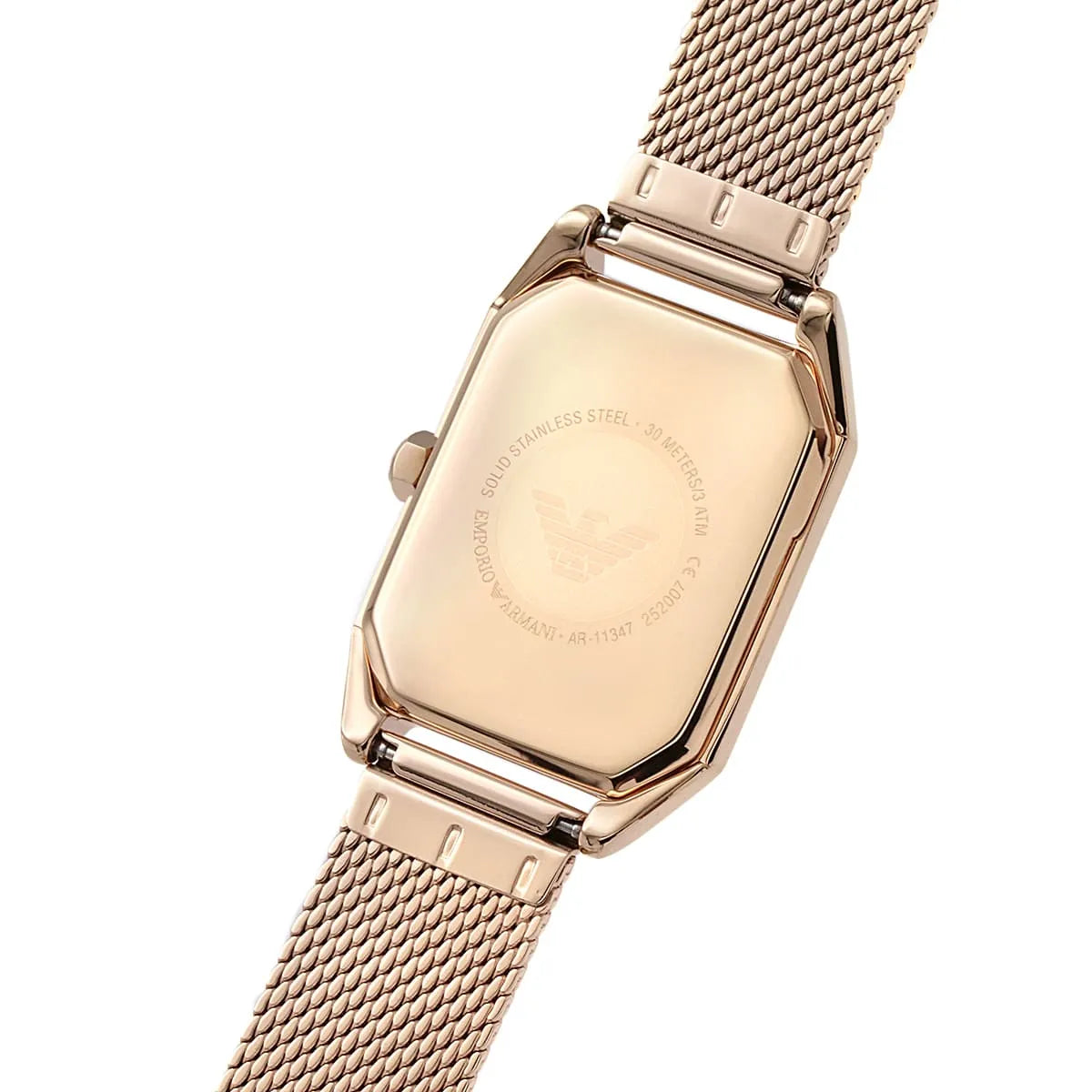 Emporio Armani Joy Quartz Rose Gold Dial Rose Gold Mesh Bracelet Watch AR11347