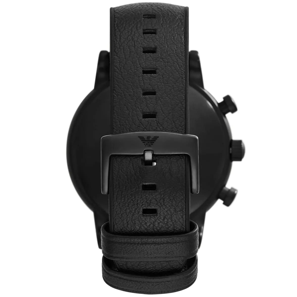 Emporio Armani AR11351 black leather strap with buckle closure