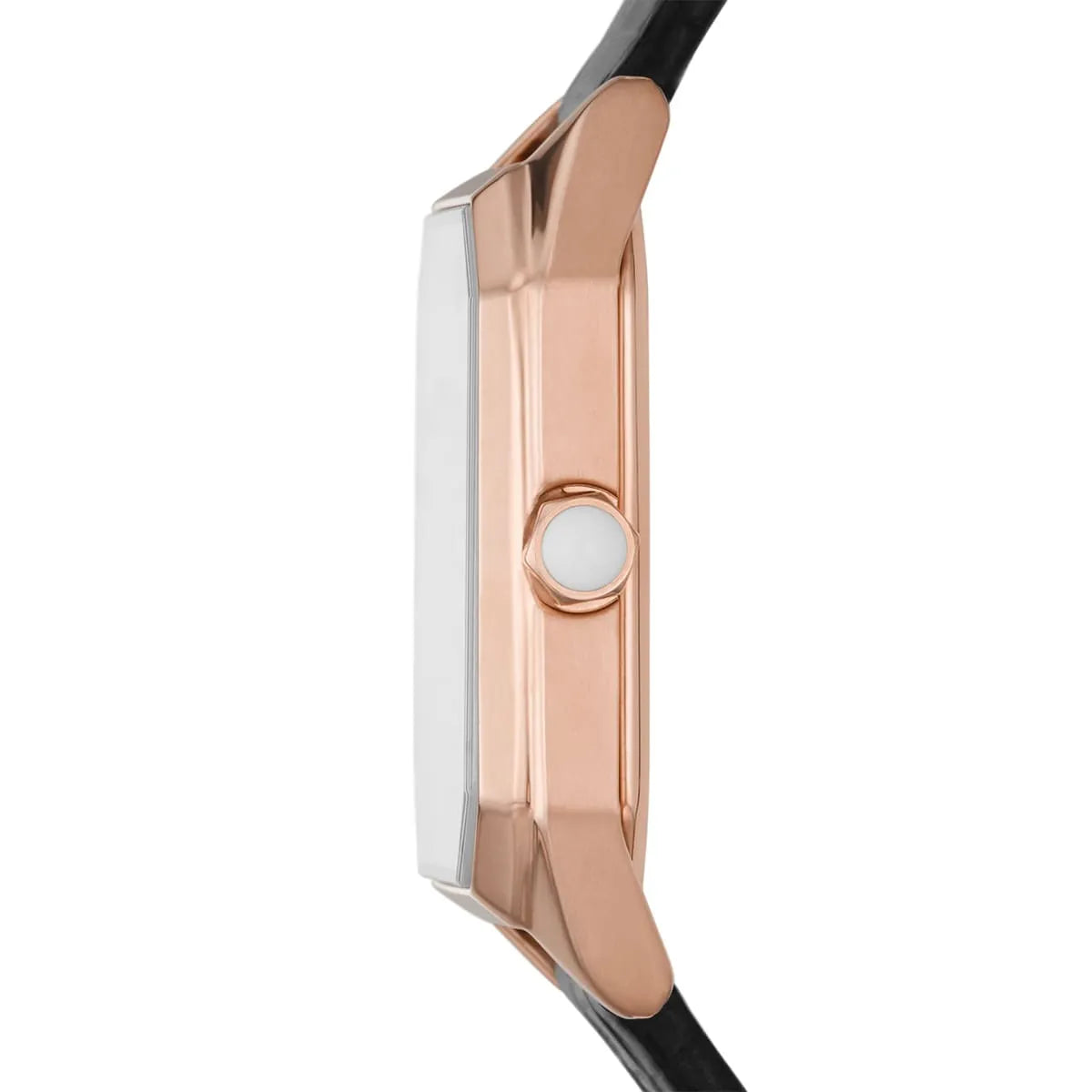 Emporio Armani Gioia Quartz Mother of Pearl Dial Black Leather Strap Watch AR11390