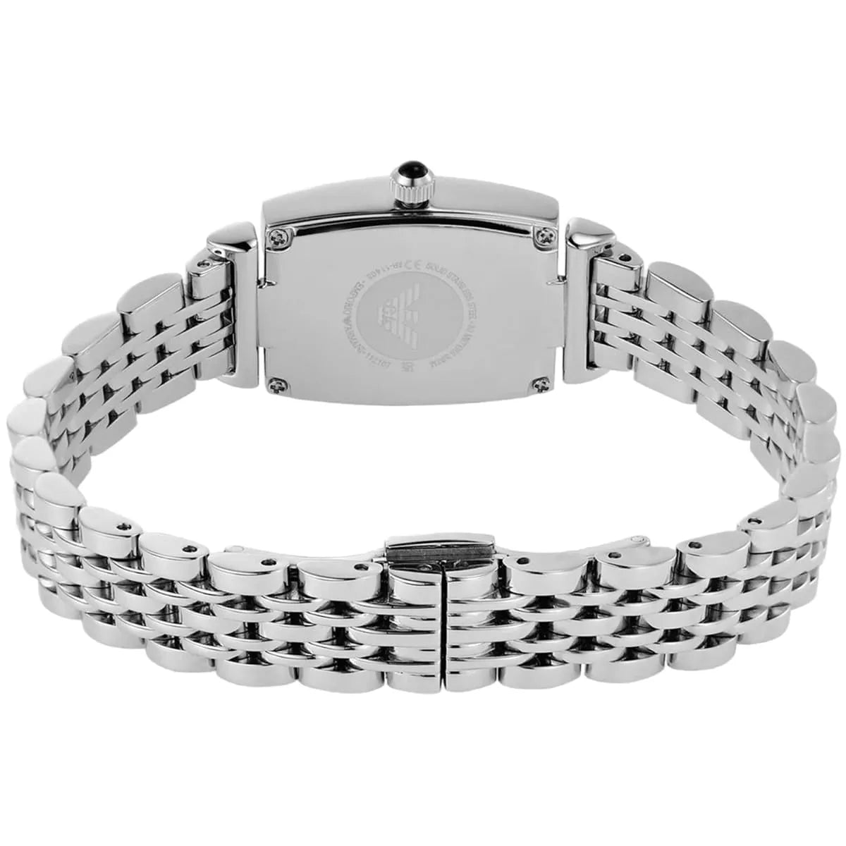Emporio Armani Gianni T-Bar Quartz Crystal White Dial Ladies Watch AR11405