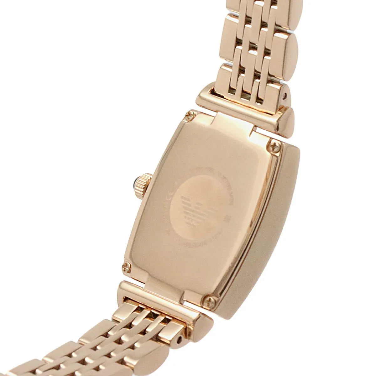 Emporio Armani Gianni T-Bar Crystals White Dial Rose Gold Watch AR11406