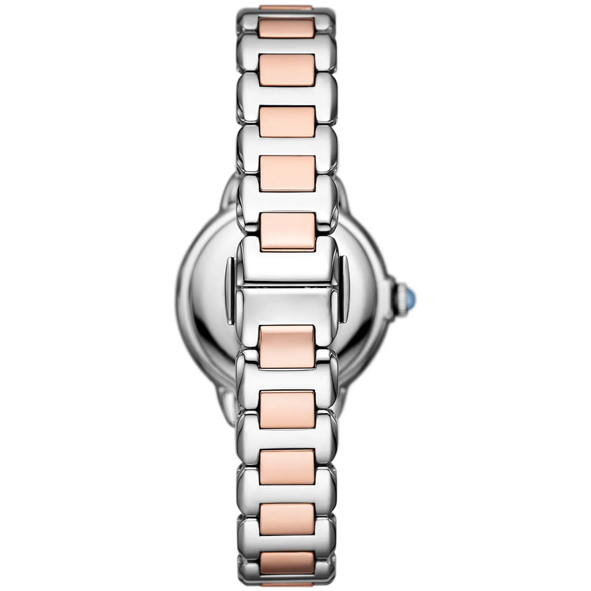 Emporio Armani Mia two-tone bracelet detail in silver and rose gold