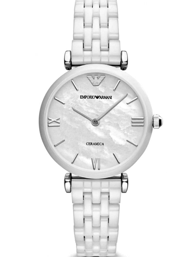 Emporio Armani White Classic Ceramic Women's Watch - AR1485