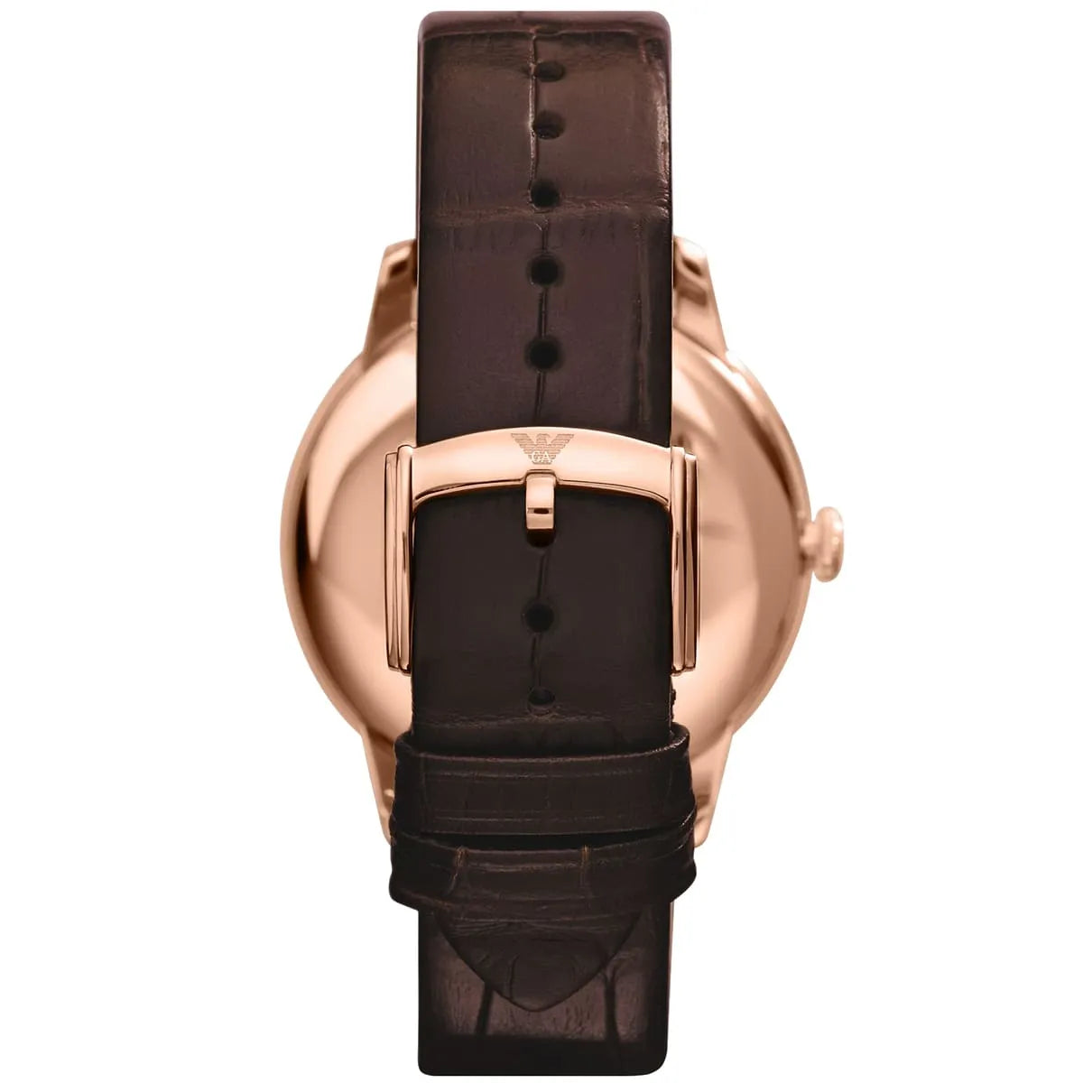 Emporio Armani Classic Quartz Brown Dial Brown Leather Strap Watch AR1613