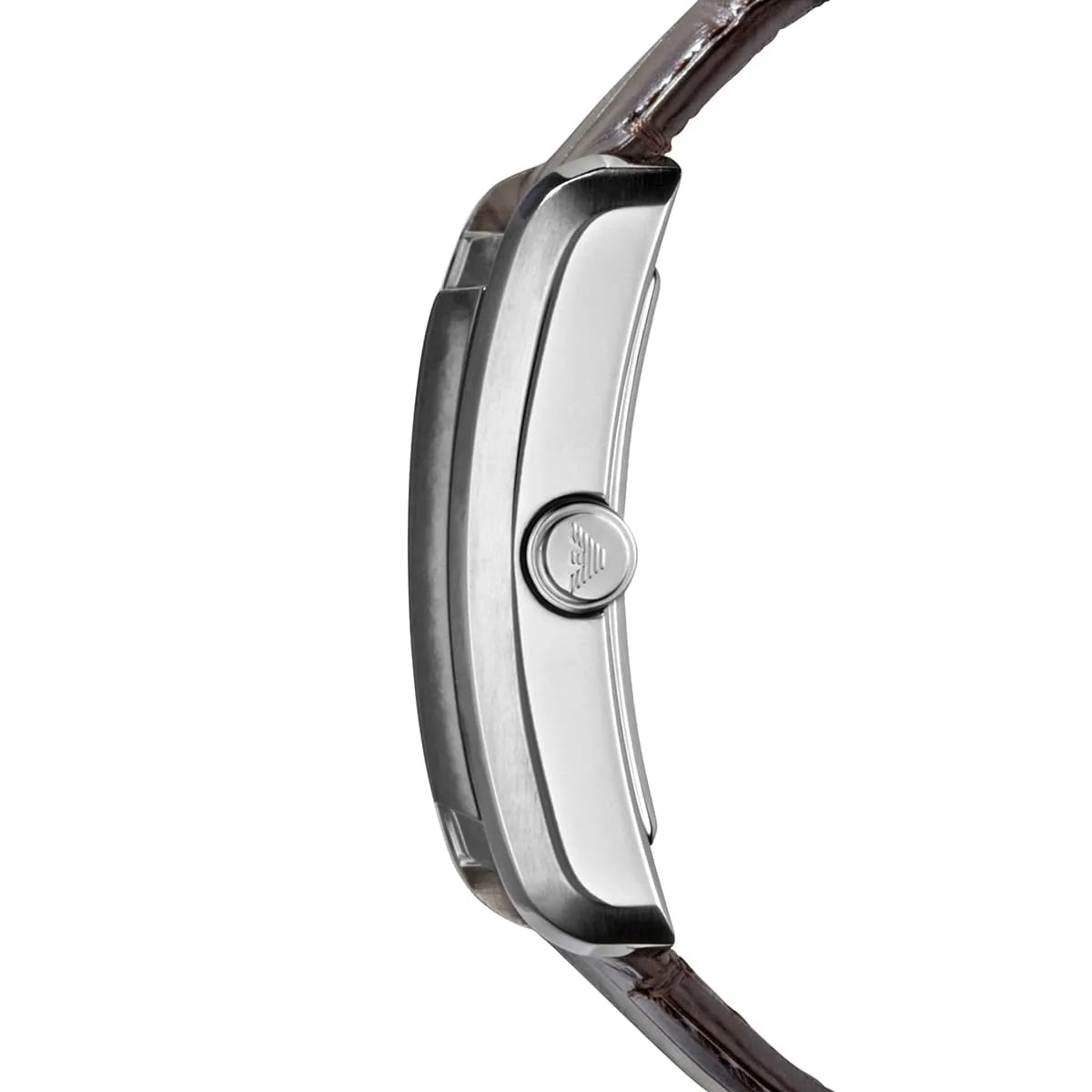 Emporio Armani Marco AR1641 side profile showing watch thickness and crown