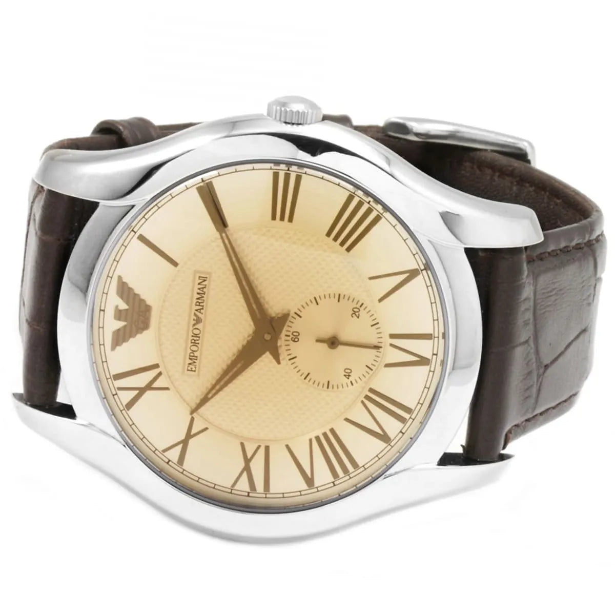 Emporio Armani Classic Amber Dial Brown Leather AR1704 Men's Watch AR1704 - Image 6
