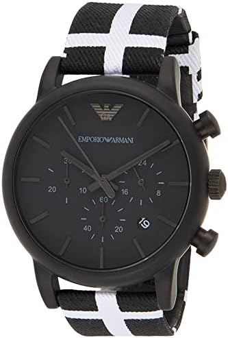 Emporio Armani Luigi Black Chronograph Men's Watch - AR1860