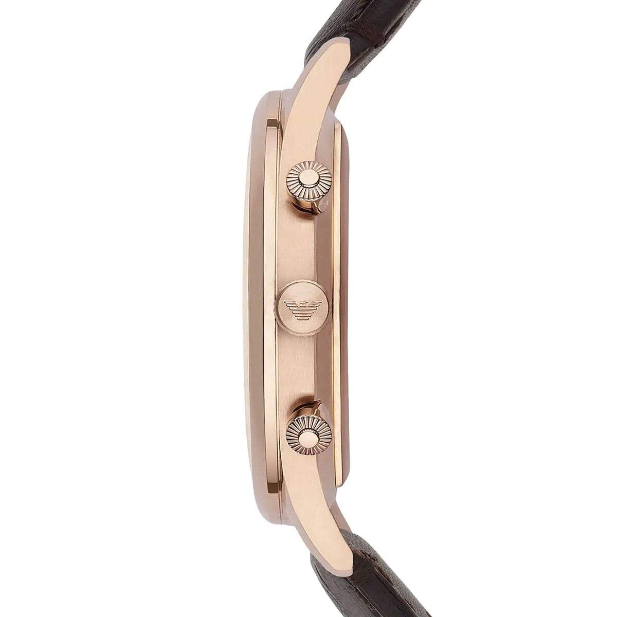Emporio Armani Beta AR1916 side profile showing case thickness and crown details