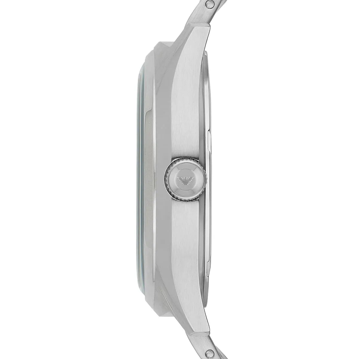 Emporio Armani AR1977 watch side view showing case thickness and bracelet