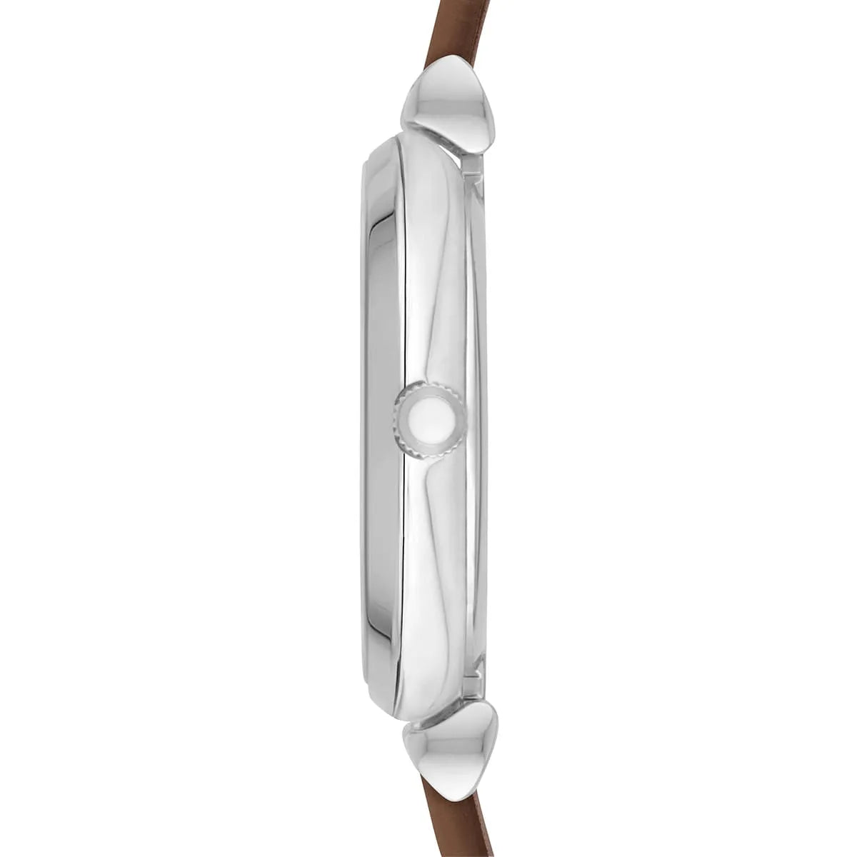 Emporio Armani AR1988 watch side profile showing case thickness and silver-tone crown